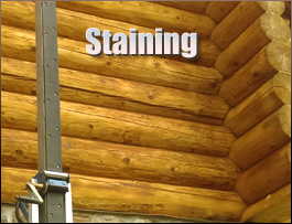  Wolfe County, Kentucky Log Home Staining
